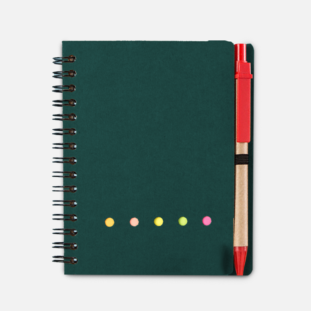 Custom Kraft Notebook & Sticky Notes Set