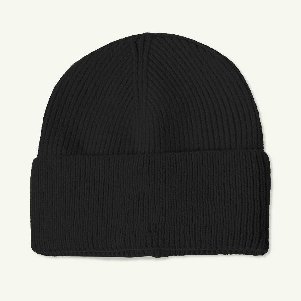 Custom Logo Thick Knit Beanie Hat