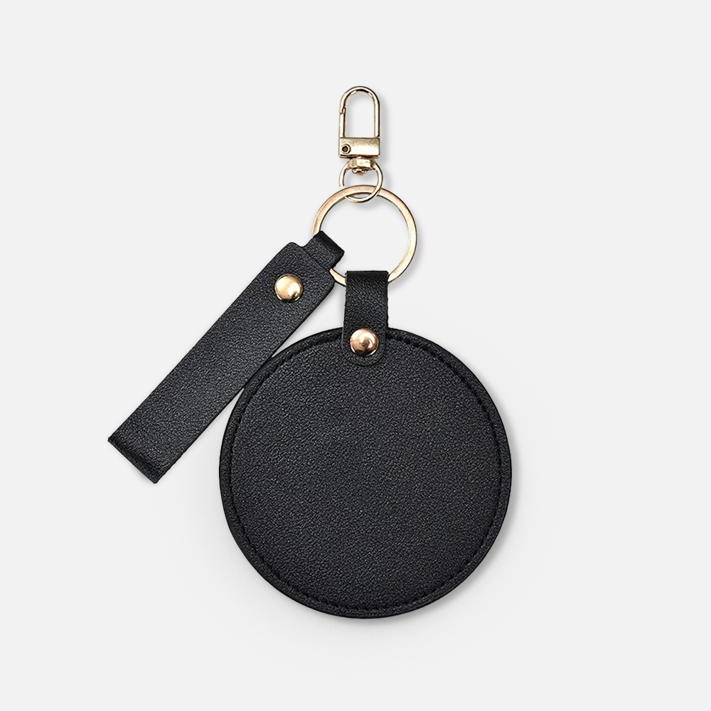 Custom Logo Compact Pocket Mirror Keychain