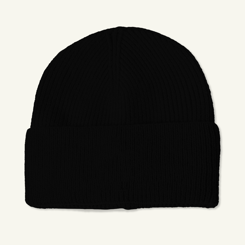 Custom Logo Thick Knit Beanie Hat