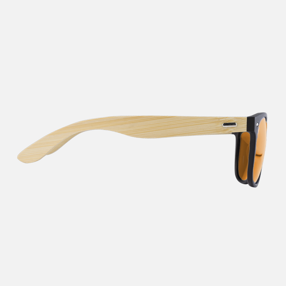 Branded Unisex Bamboo Temple Sunglasses