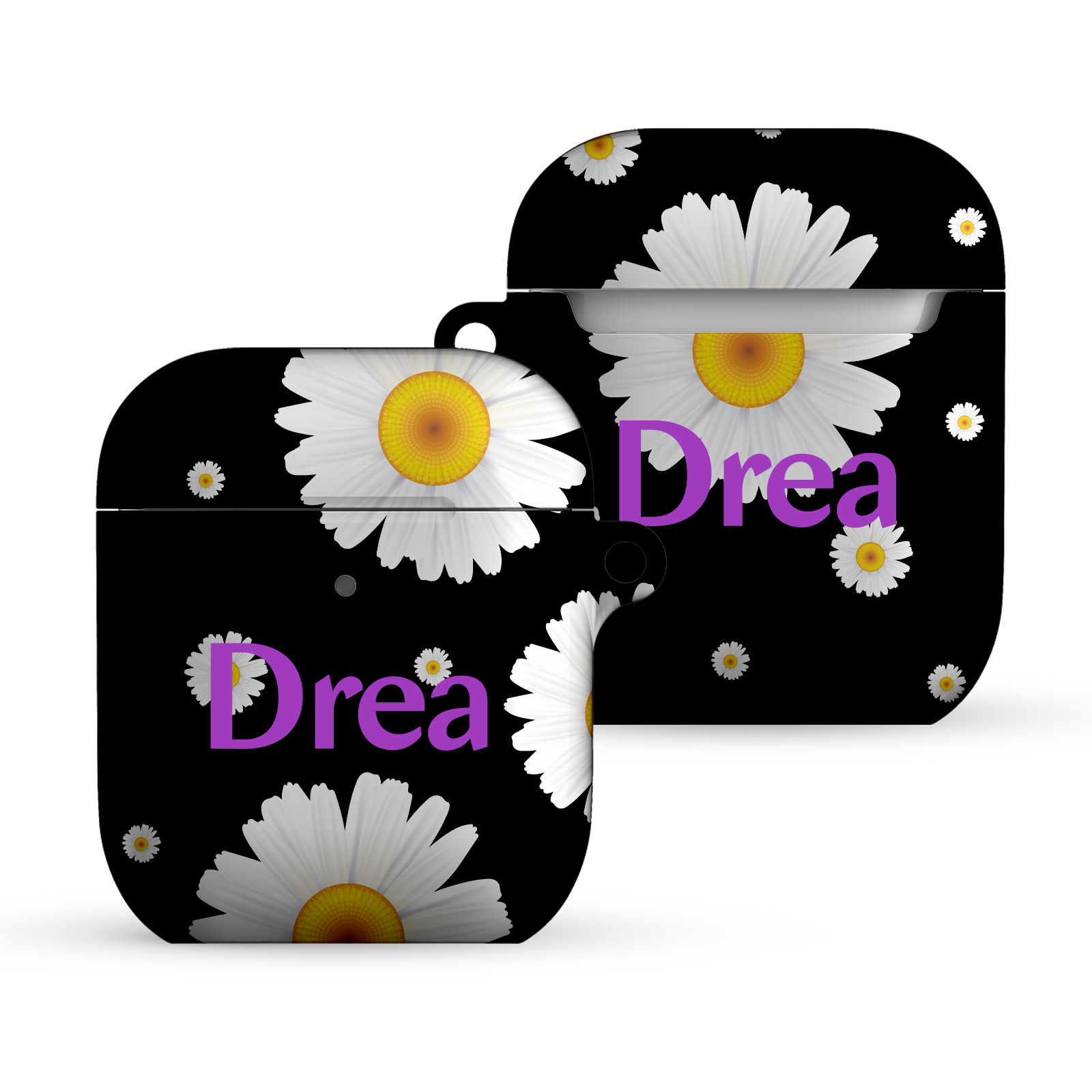 Floral Custom Name Airpods Case