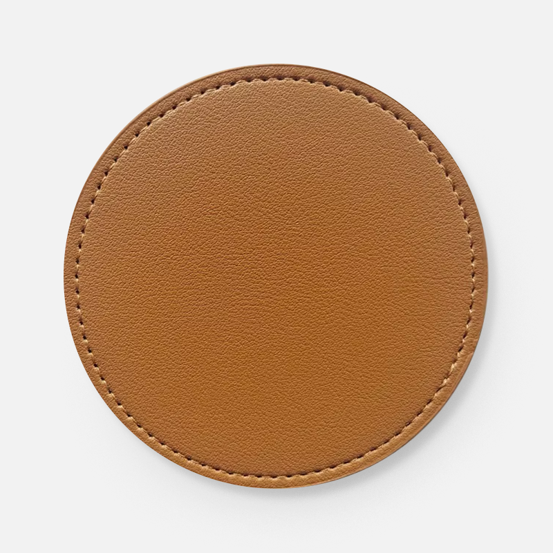 Custom PU Leather Logo Coasters
