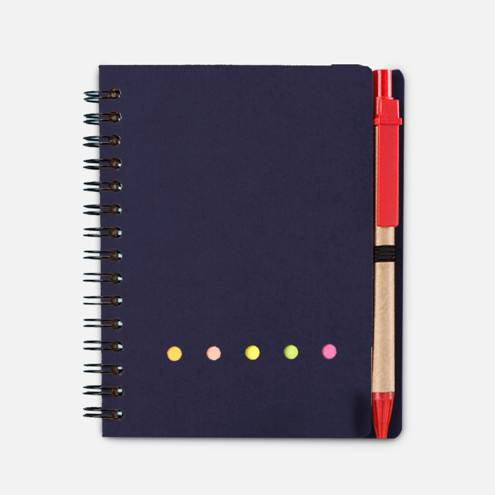 Custom Kraft Notebook & Sticky Notes Set