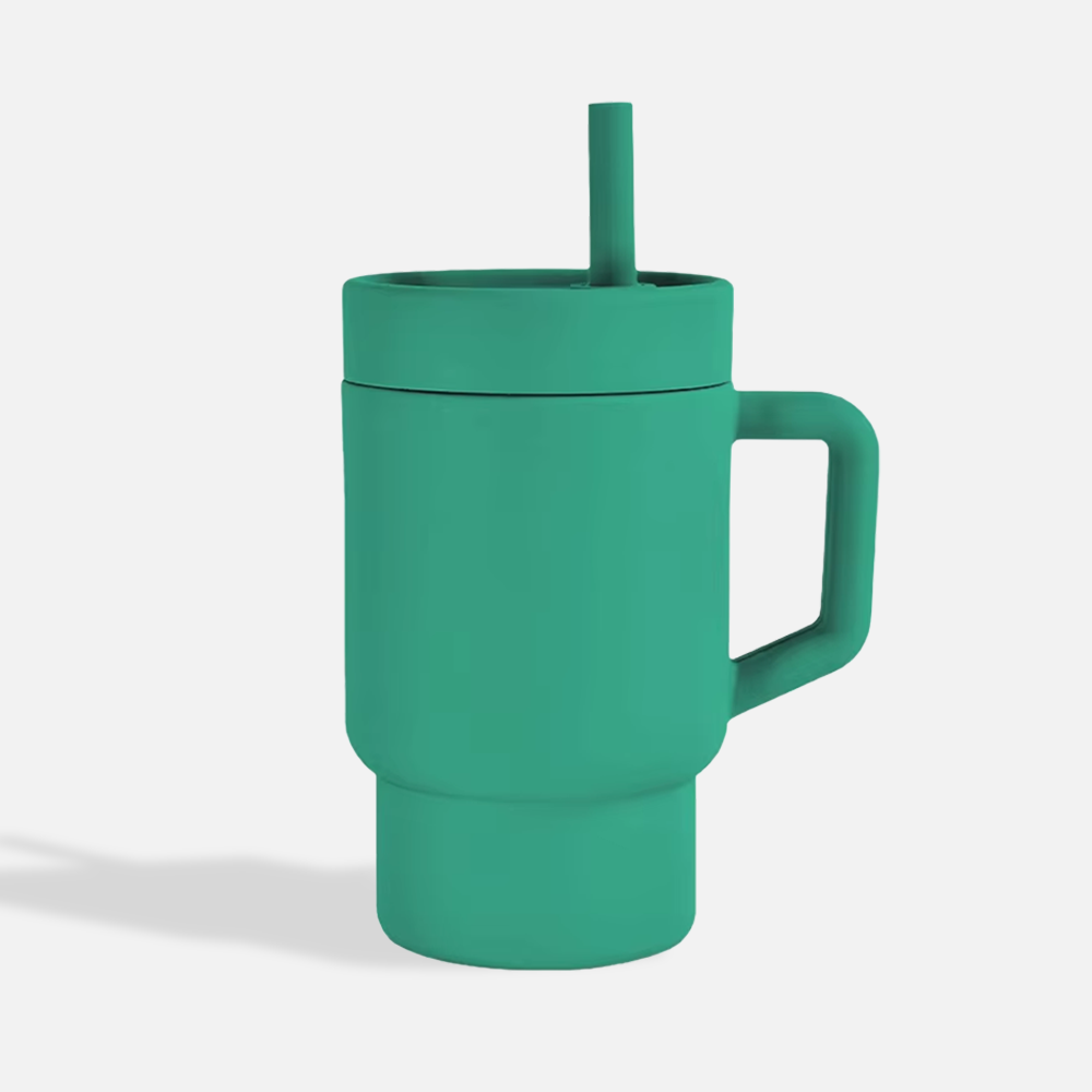 Custom 9oz Silicone Sippy Cup With Handle