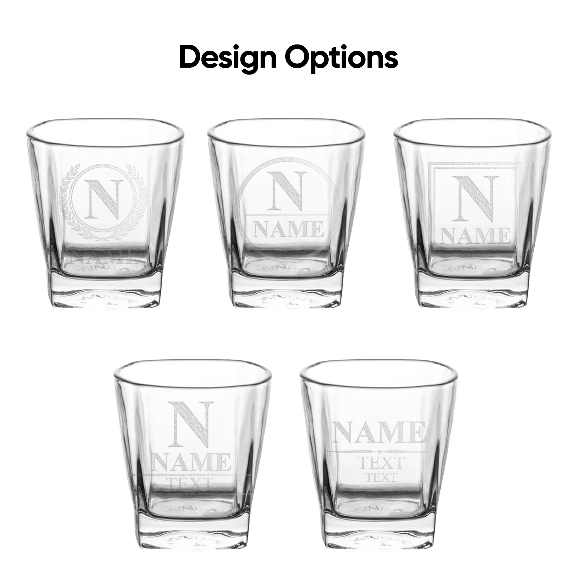 Personalized Monogrammed Whiskey Shot Glasses