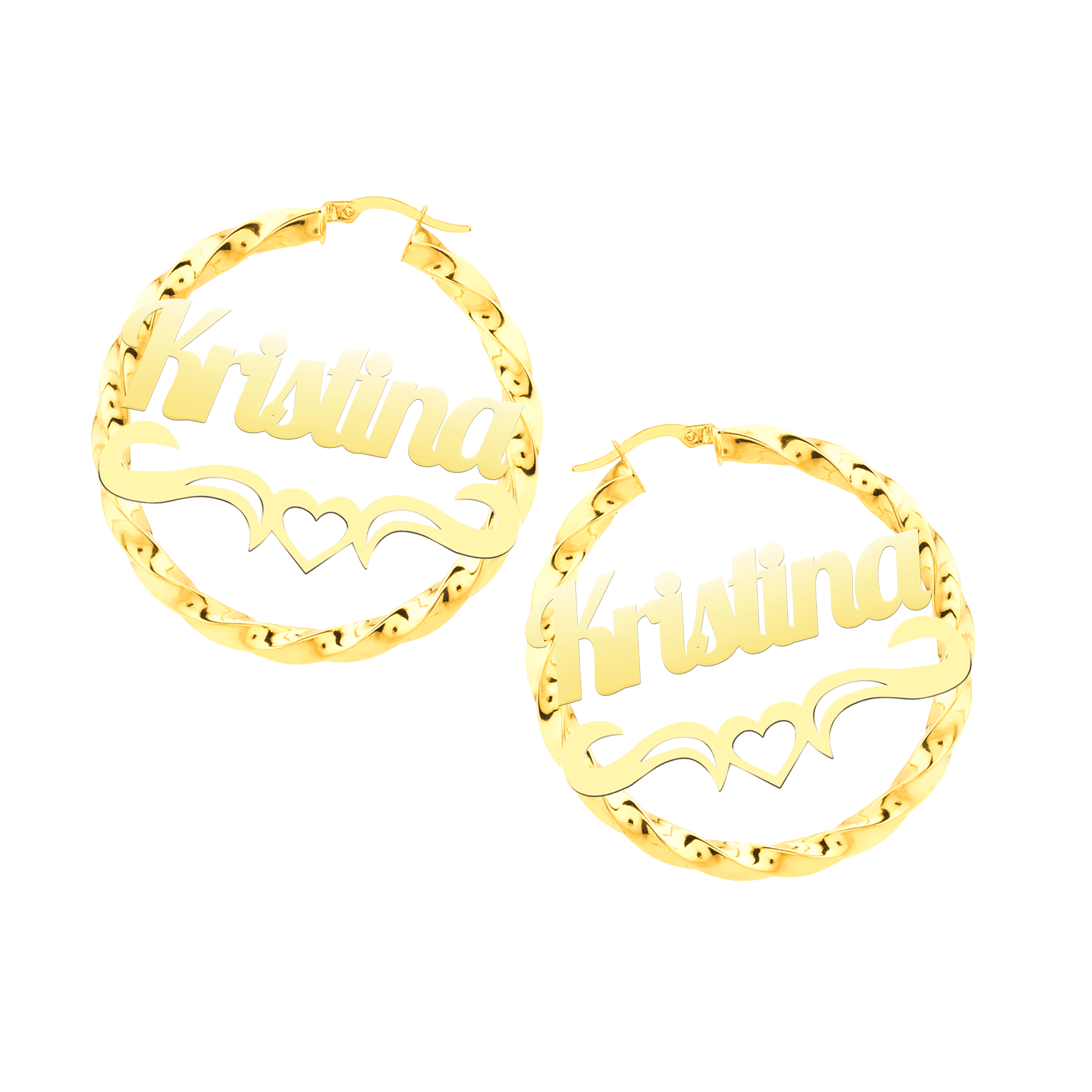 Name Hoop Earrings