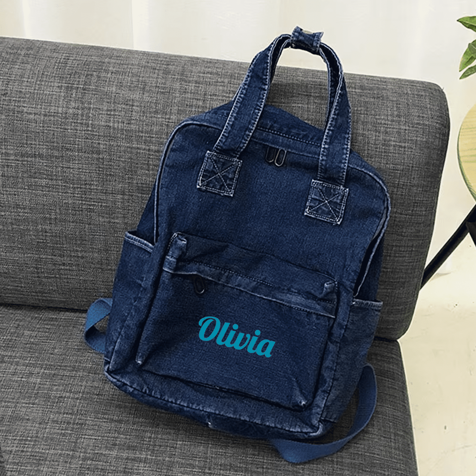 Denim Backpack for Kids and Adults