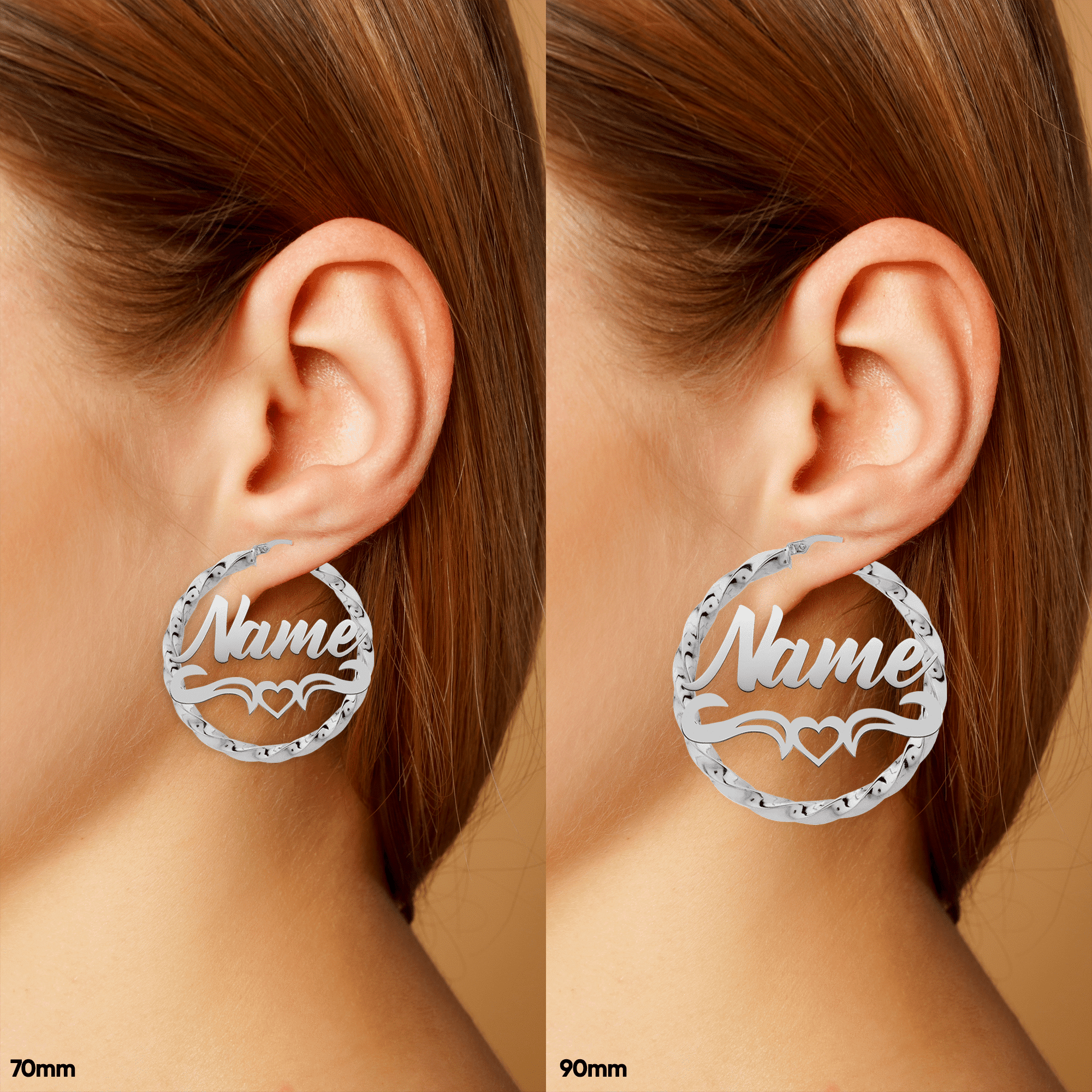 Name Hoop Earrings