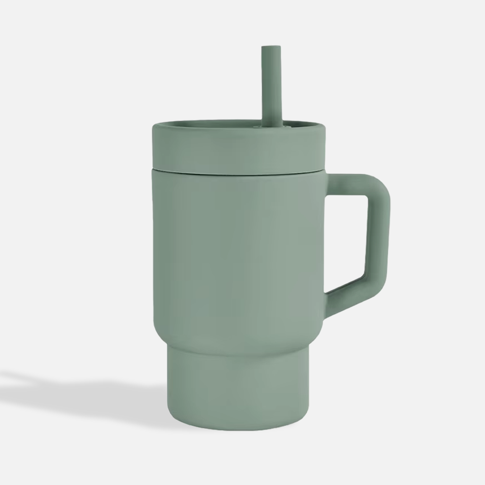 Custom 9oz Silicone Sippy Cup With Handle