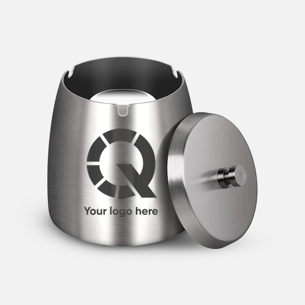 Custom Logo Stainless Steel Ashtray with Lid