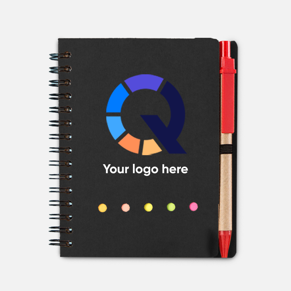 Custom Kraft Notebook & Sticky Notes Set