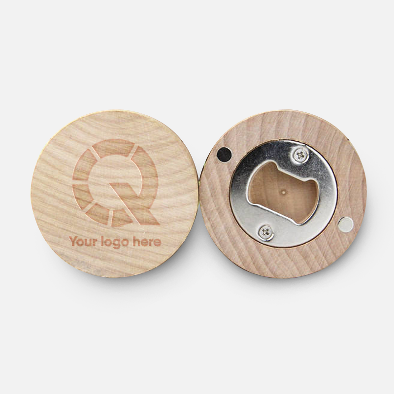 Custom Engraved Wooden Bottle Opener Magnet