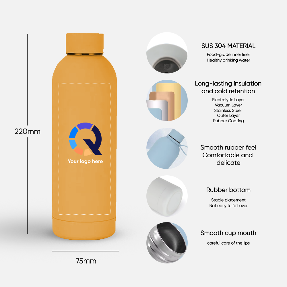 Custom 17oz Stainless Steel Sports Bottle