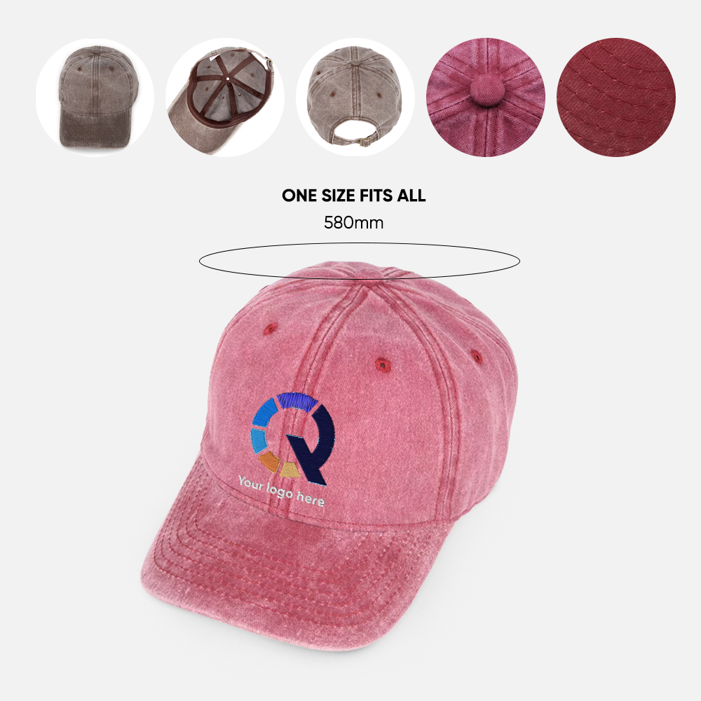 Custom Embroidered Vintage Cotton Baseball Cap