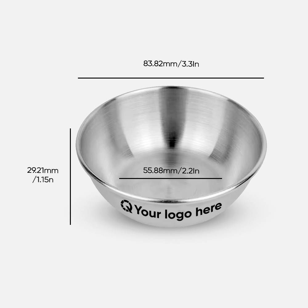 Custom Logo Stainless Steel Sauce Dishes