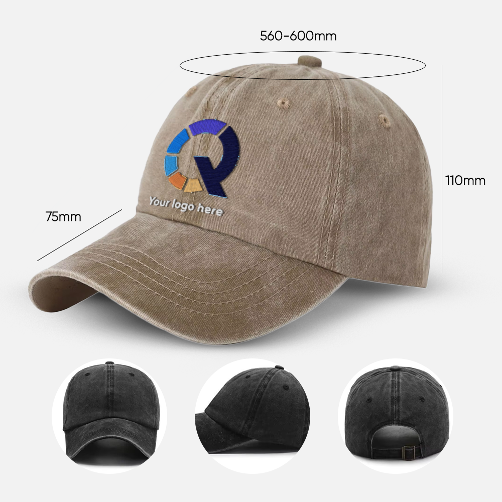 Custom Embroidered Vintage Cotton Baseball Cap