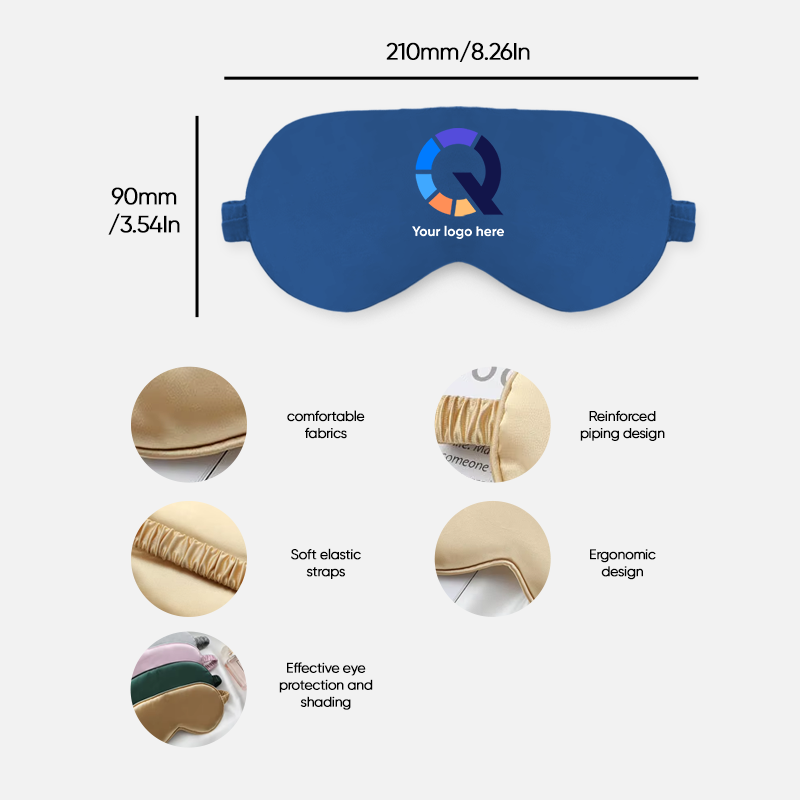 Custom Logo Satin Silk Eye Mask