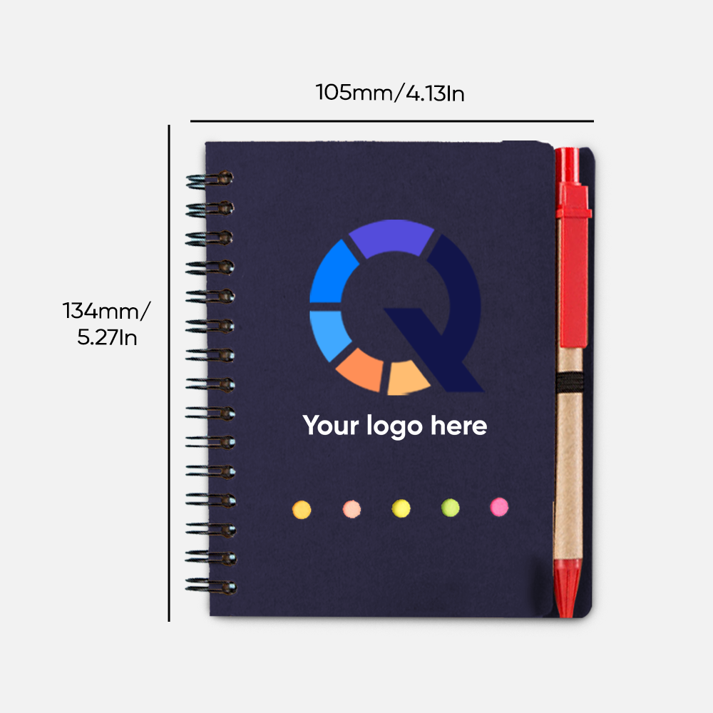 Custom Kraft Notebook & Sticky Notes Set