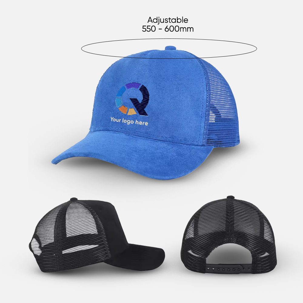 Custom Logo Mesh Suede Trucker Hat