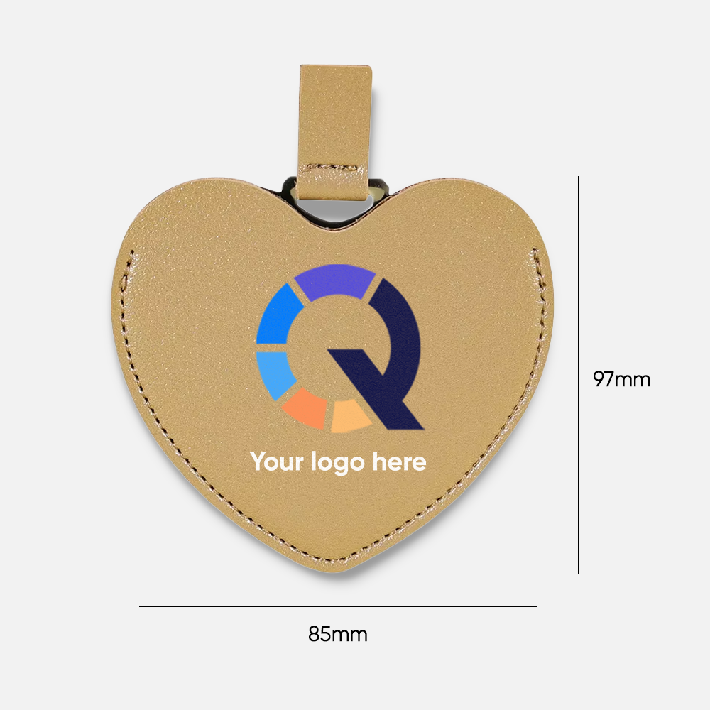 Custom Logo Heart Compact Mirror