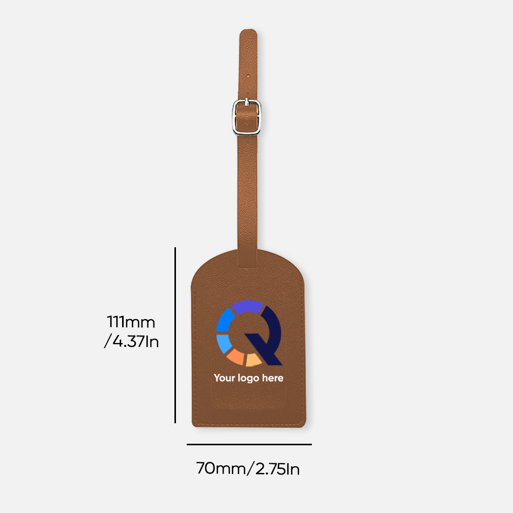 Custom Logo PU Leather Luggage Tag