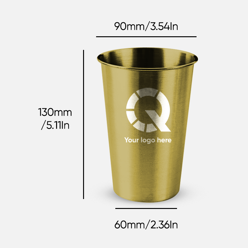 Custom LOGO Stackable 16oz Metal Pint Cups Durable Premium 304 Stainless Steel Cup