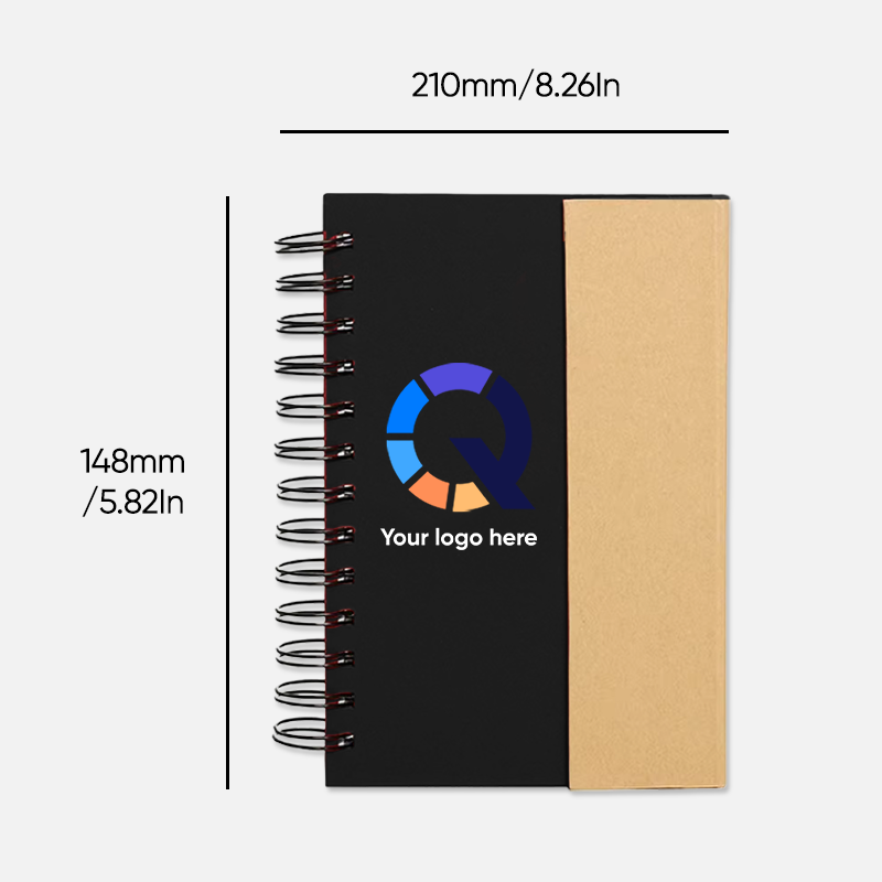 Custom Logo Hardcover Notepad with Sticky Notes