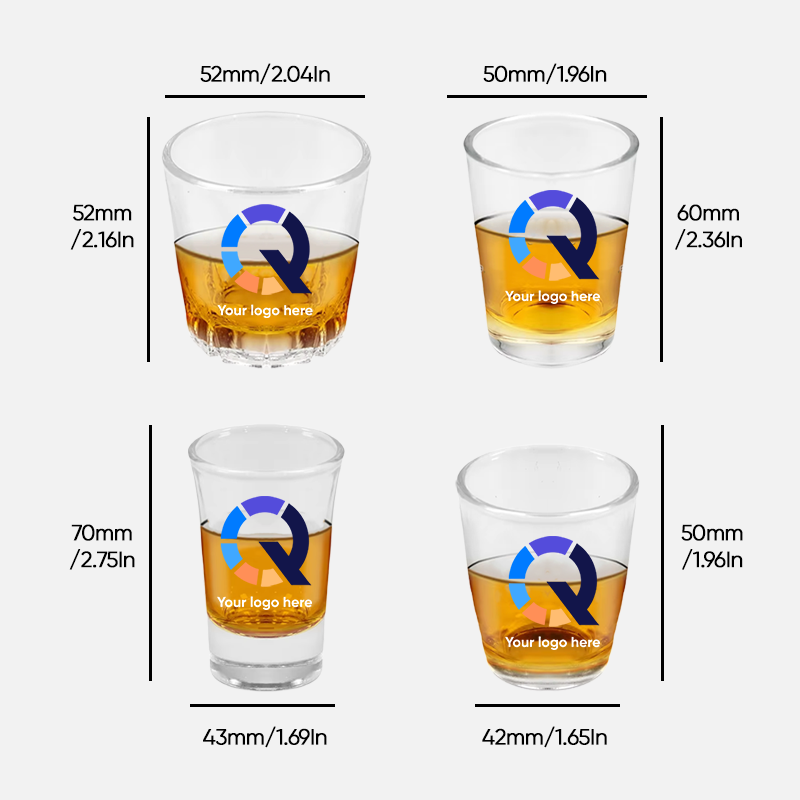 Custom 2oz Sublimation Shot Glass Set