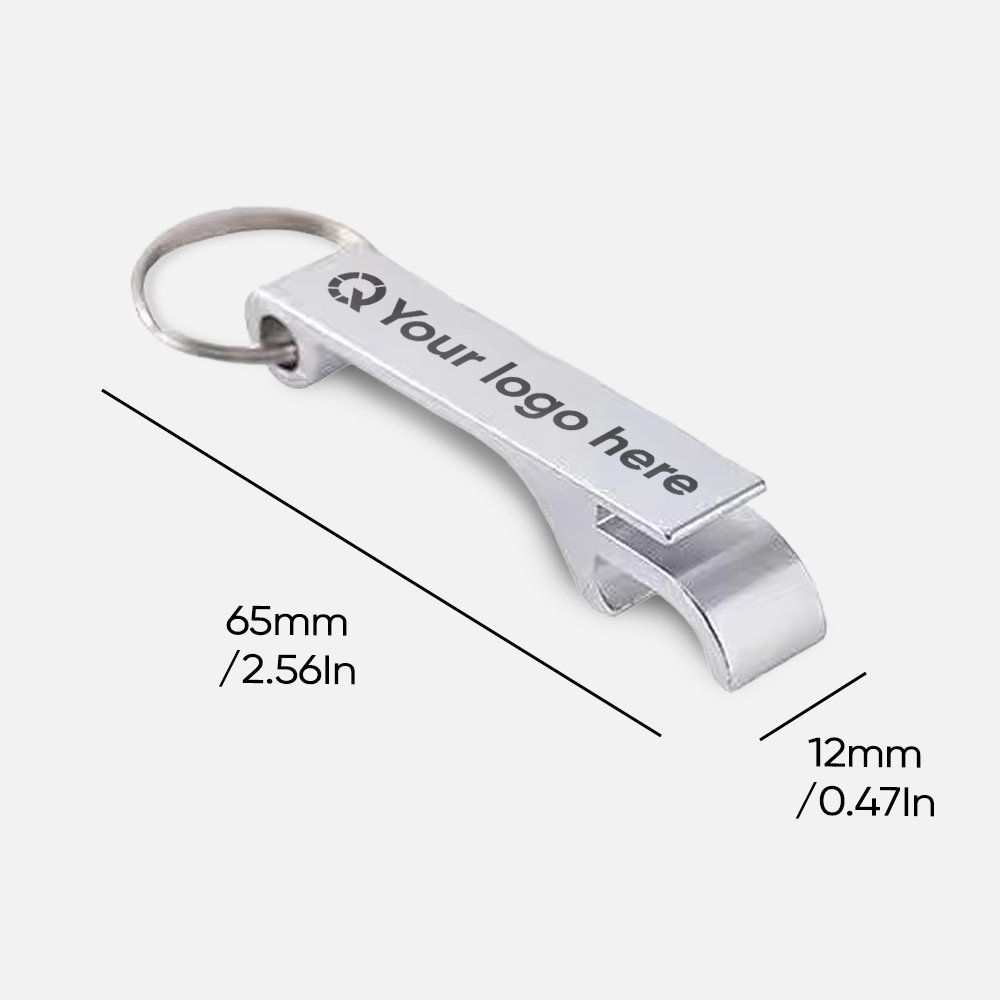 Custom Logo Aluminum Keychain Bottle Opener