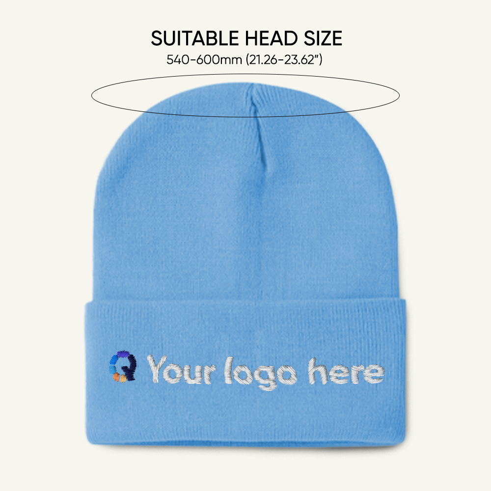 Custom Logo Knit Cuffed Beanie