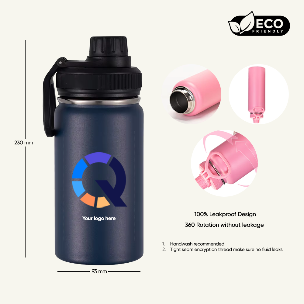 Custom Logo 12oz Reusable Water Bottles