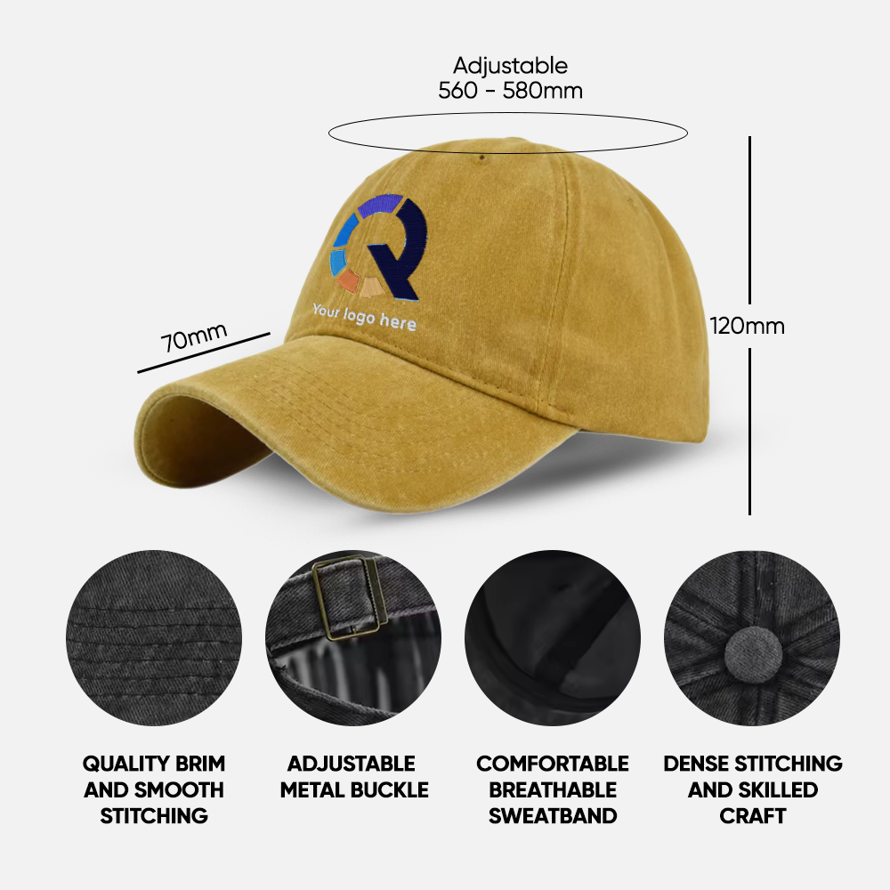 Custom 3D Embroidered Vintage Dad Hat