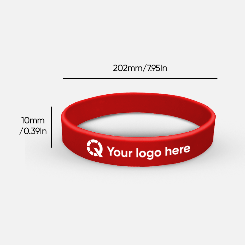 Custom Logo Embossed Silicone Wristbands