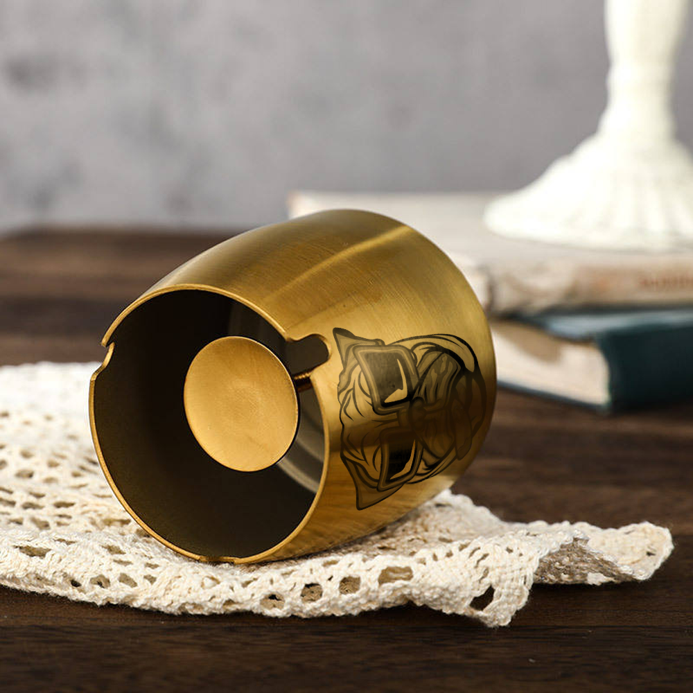 Custom Logo Stainless Steel Ashtray with Lid