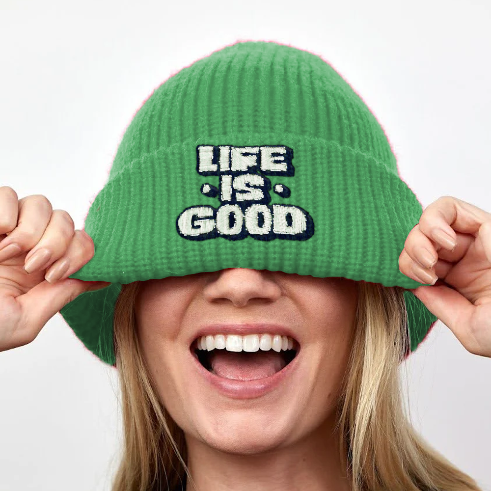 Custom Logo Thick Knit Beanie Hat