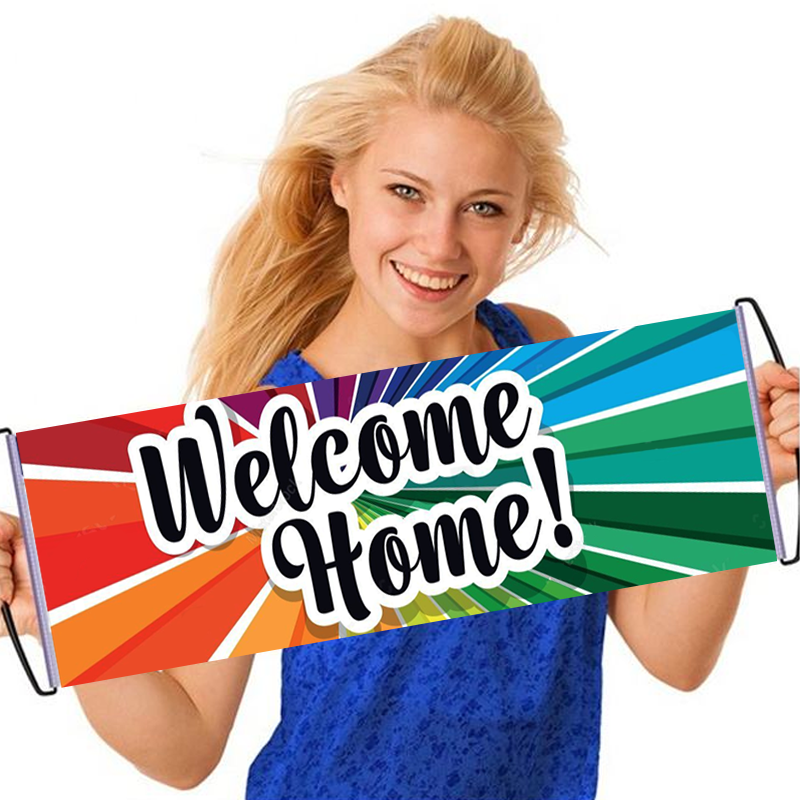 Custom Logo Retractable Cheer Banner Flag