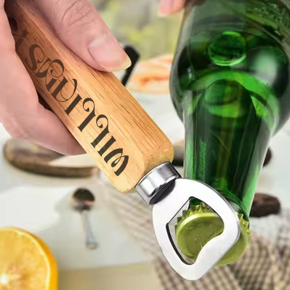 Custom Wood Handle Bar Blade Opener