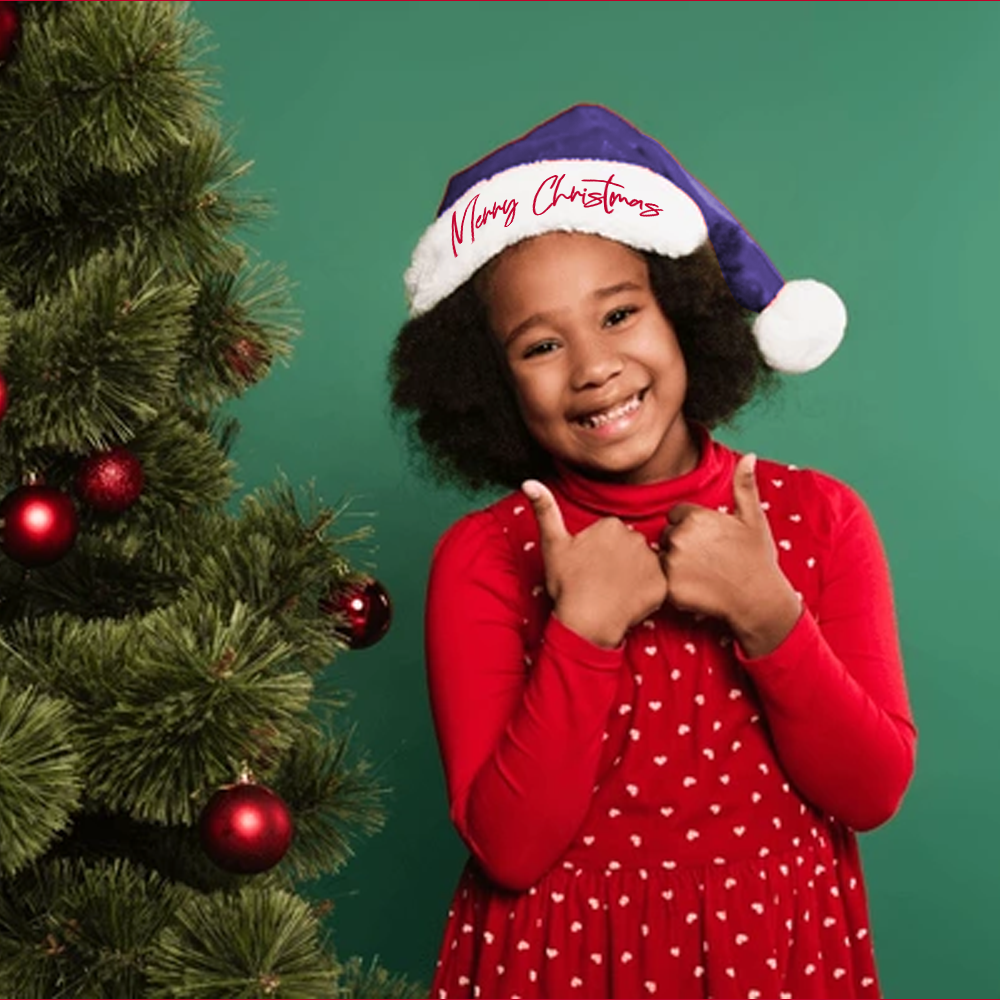 Custom Logo Plush Christmas Hat