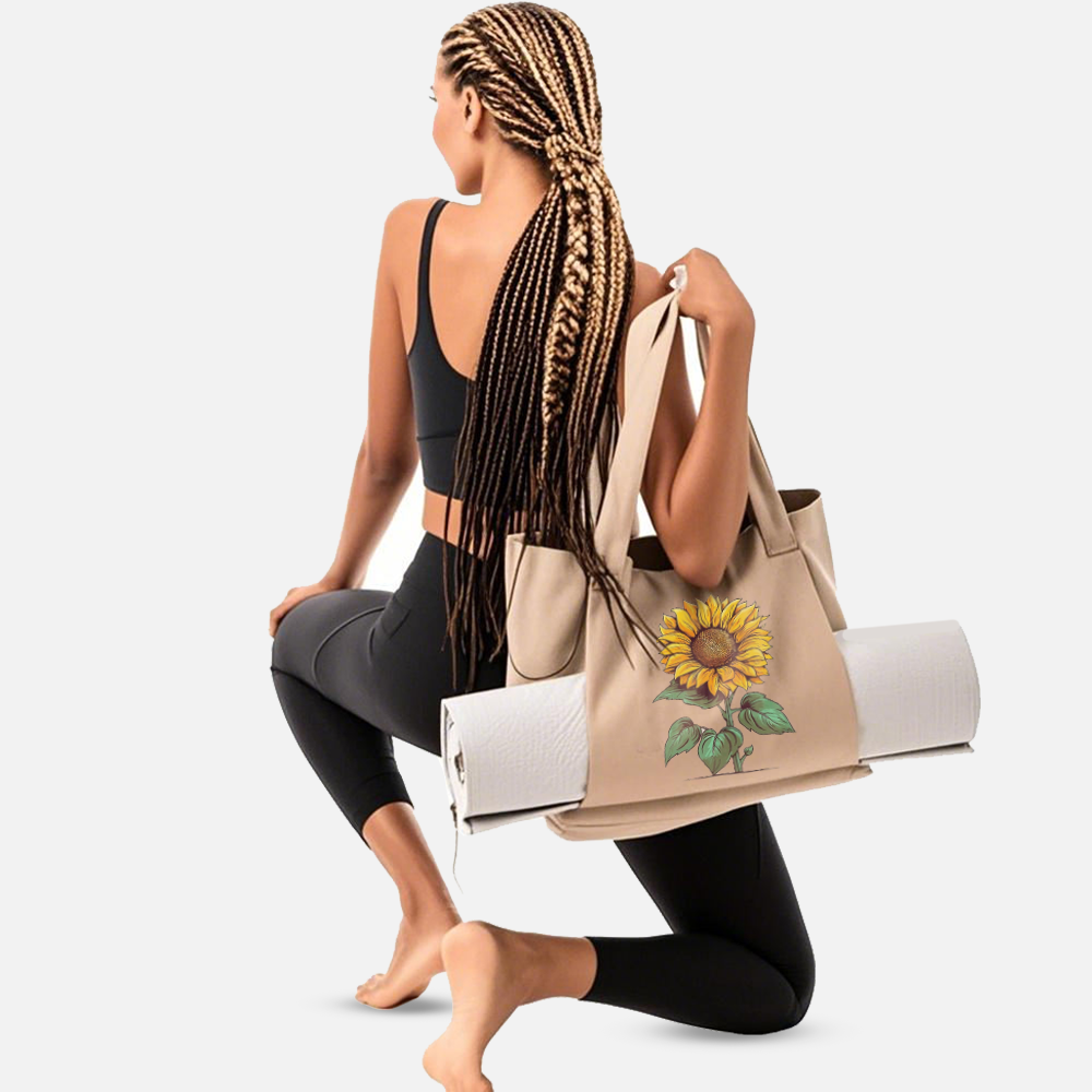 Custom Logo Yoga Tote Bag with Mat Carrier
