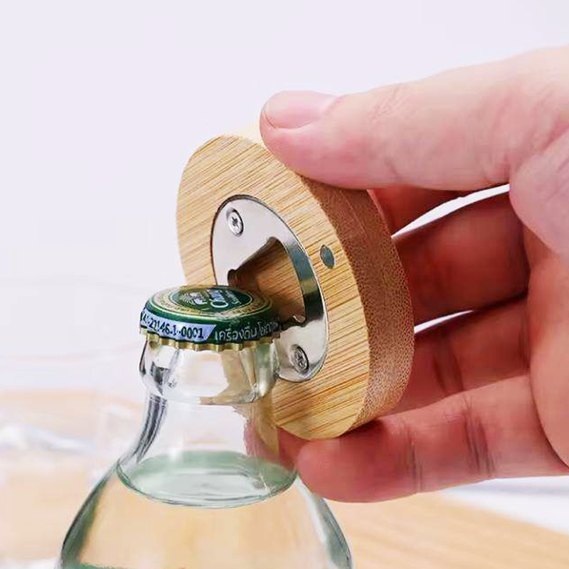 Custom Engraved Wooden Bottle Opener Magnet