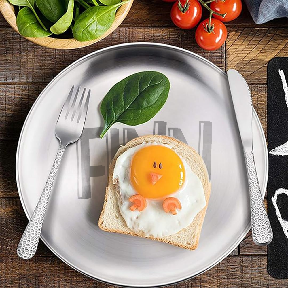 Custom Logo 8 Inch Stainless Steel Plate