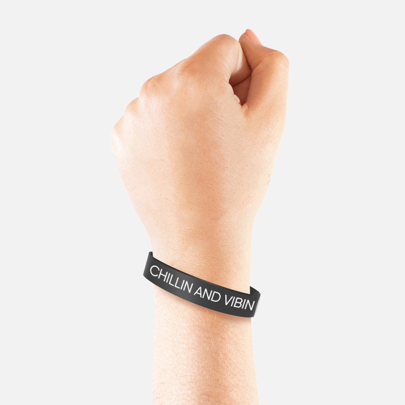 Custom Logo Embossed Silicone Wristbands