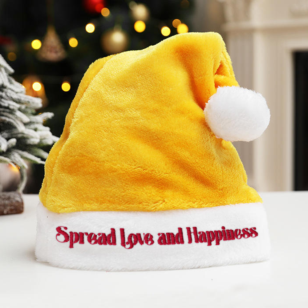 Custom Logo Plush Christmas Hat