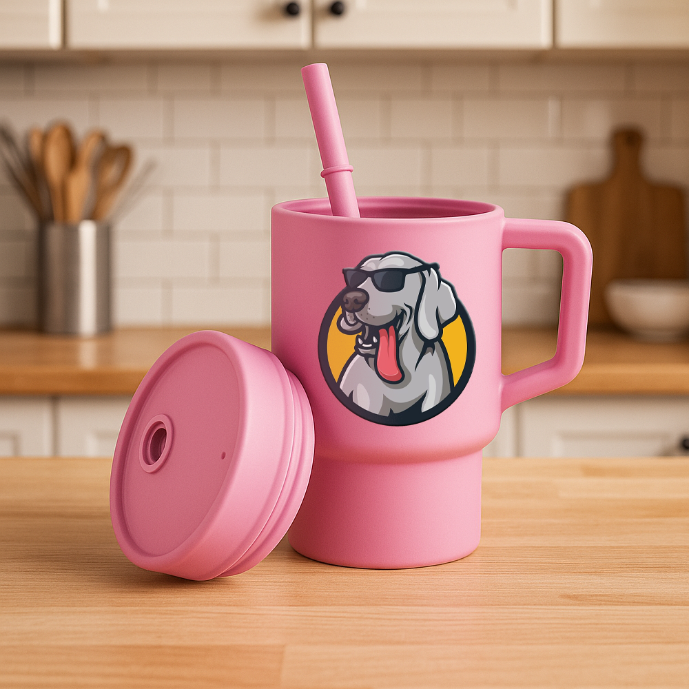 Custom 9oz Silicone Sippy Cup With Handle