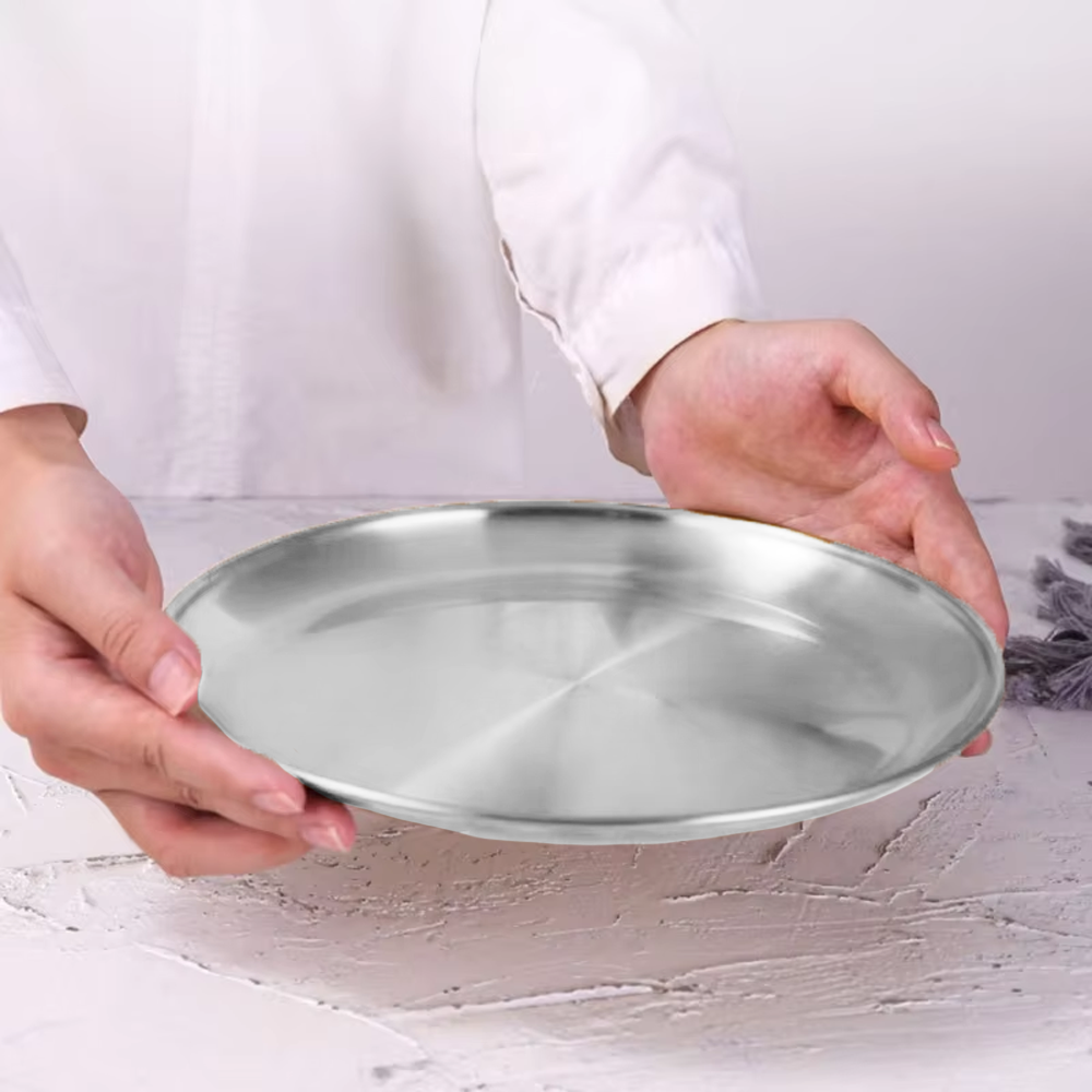 Custom Logo 8 Inch Stainless Steel Plate