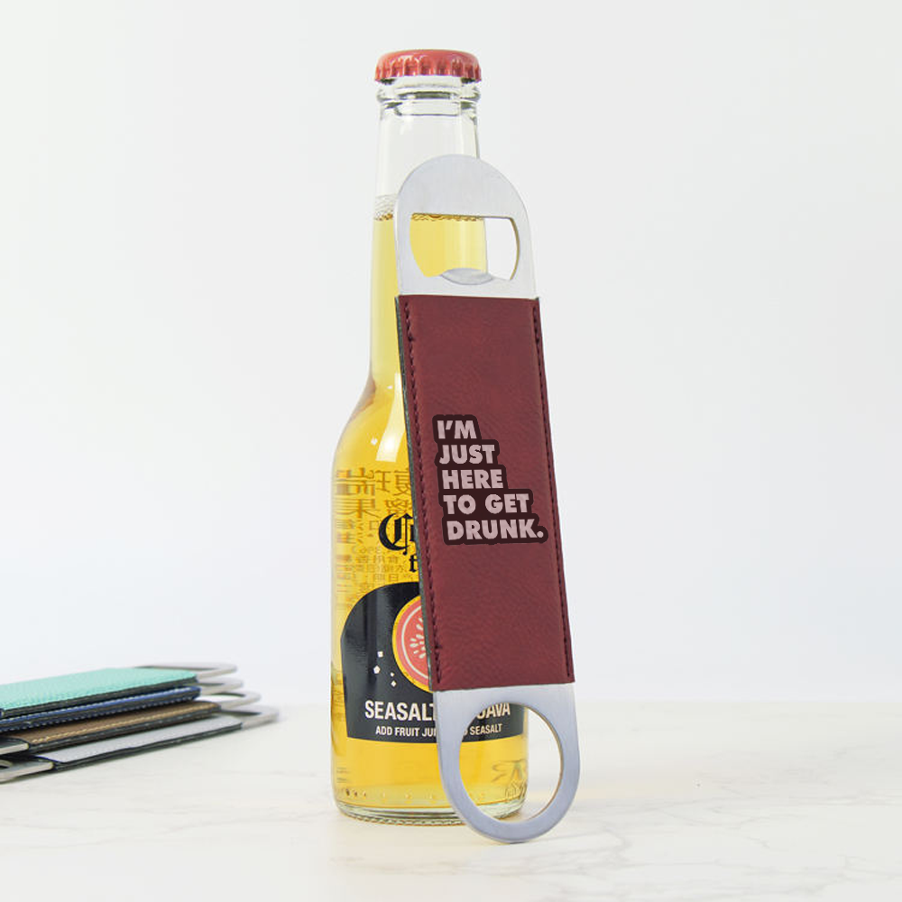 Custom Engraved Leatherette Bottle Opener