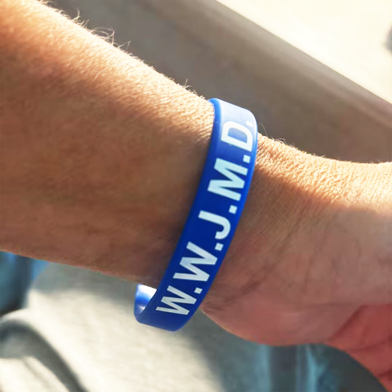 Custom Logo Embossed Silicone Wristbands