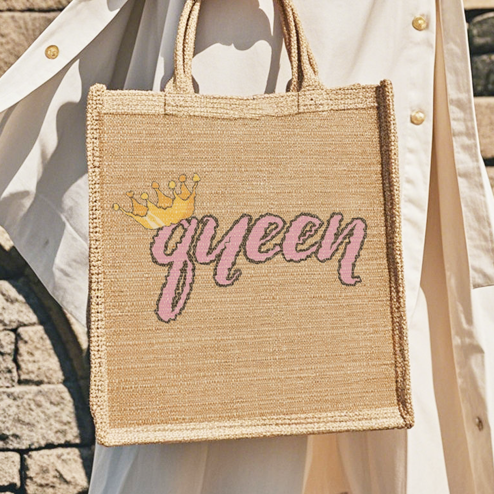 Custom Logo Foldable Jute Tote Bag