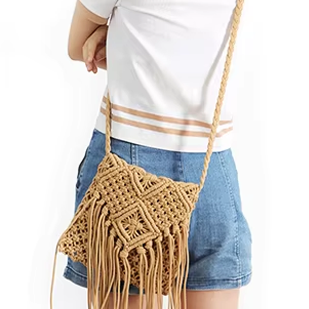 Custom Branded Crochet Straw Beach Bag